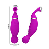 Romance Swan Dual Function Vibrator and Sucker